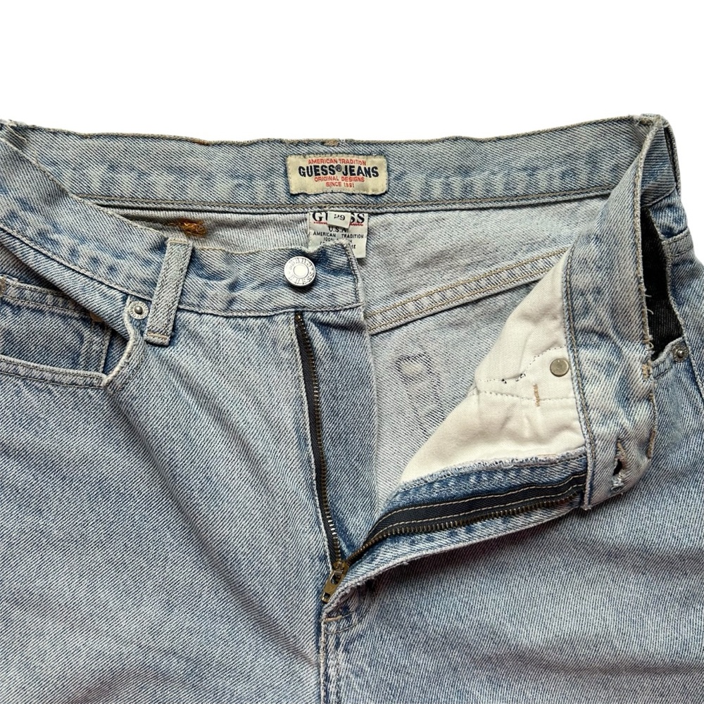 Vintage 90s Guess 29x26 Jeans x Ice Cream Soup Collab Reworked Denim - Picture 7 of 10